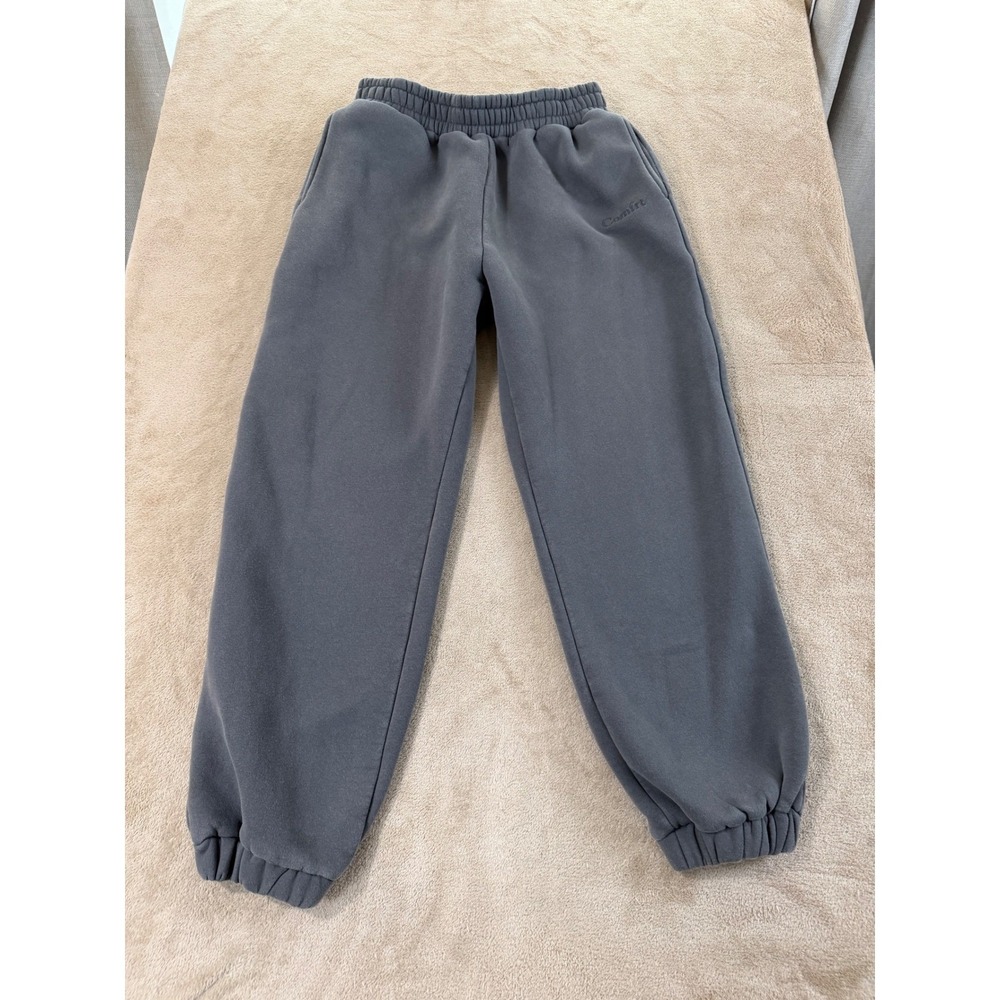 Comfrt Travel Essential Charcoal Sweatpants Joggers Women Size L Gray EUC